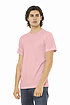 side shot of a man in a pink shirt
